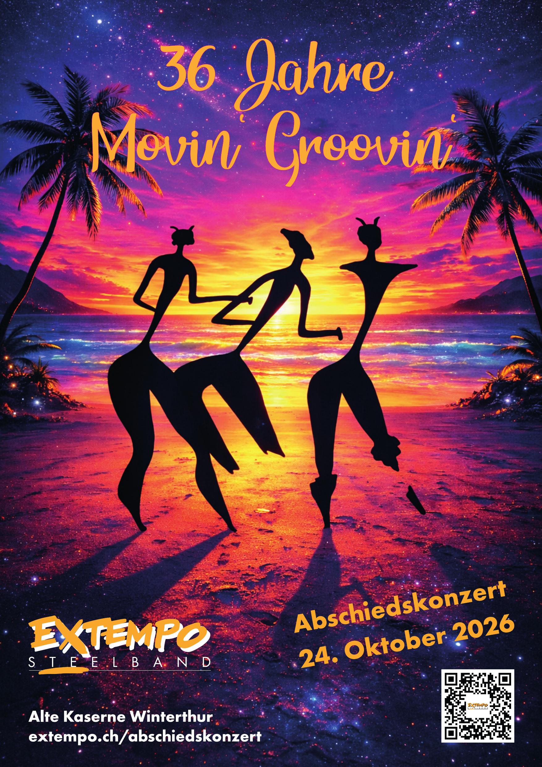 Plakat Abschiedskonzert Extempo 24. Oktober 2026